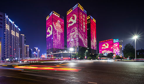 照明設計-旺座現代城建筑樓體照明